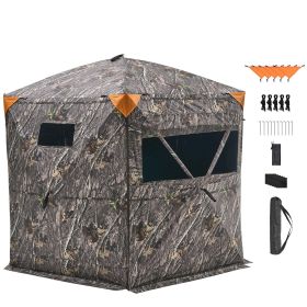 Hunting Blind, 6-7 Person Ground Blinds with Carrying Bag, Portable Camouflage Tent