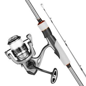 Rod and Fishing Reel Combo, IM6 Carbon Fiber Spinning Rod and Reel Combo, Bass Fishing Pole with 6.5 ft Two-Piece Rods, 7+1 Ball Bearings, EVA Ha