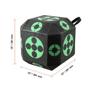 Archery Target, 15"x15" All-side Shotting Archery Arrow Target, Outdoor Portable Archery Target with Carry Handle, Easy Arrow Removal