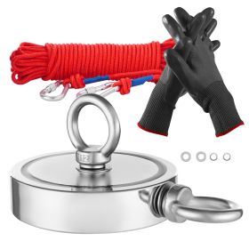 Magnet Fishing Kit, 2000 LBS/907 Kg Double-Sided Pulling Force Strong Magnet Fishing Kit
