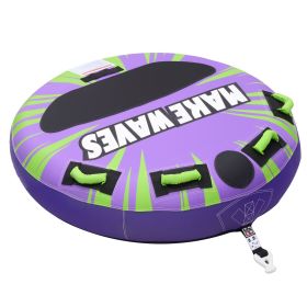 Towable Tubes for Boating, 2-Rider Inflatable Boat Tubes and Towables, 340lbs Capacity Water Sport Tube for Boat to Pull - with Anti-Slip Pad (Default: Default)